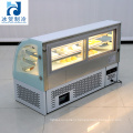 top quality commercial curved glass cover cake showcase refrigerated chocolate display case